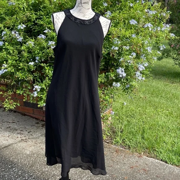 Donna Morgan Black Sleeveless Dress size 16 - Picture 5 of 8